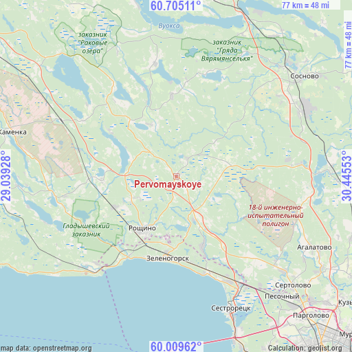 Pervomayskoye on map