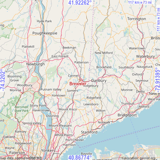 Brewster on map