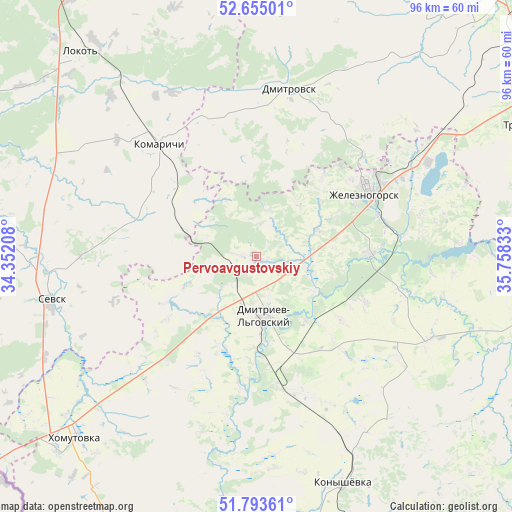 Pervoavgustovskiy on map
