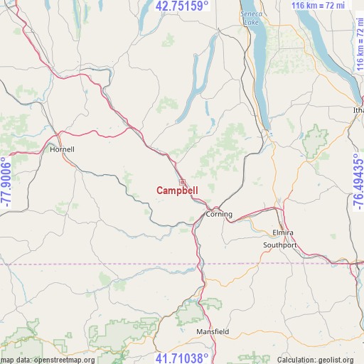 Campbell on map