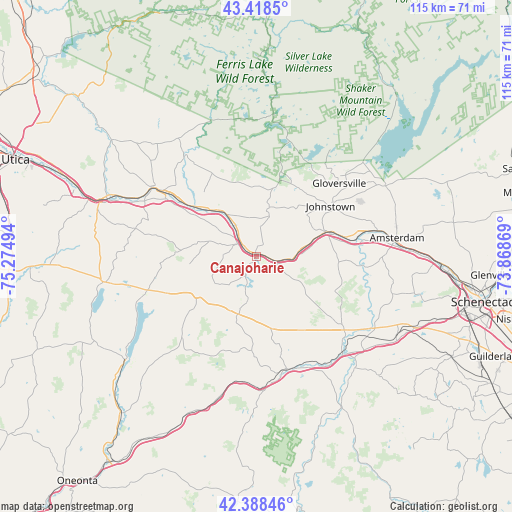 Canajoharie on map