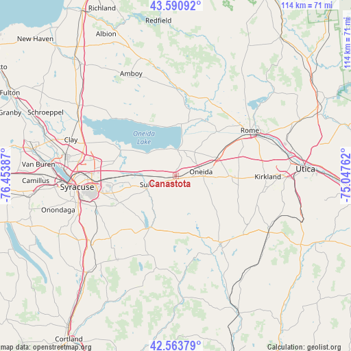 Canastota on map