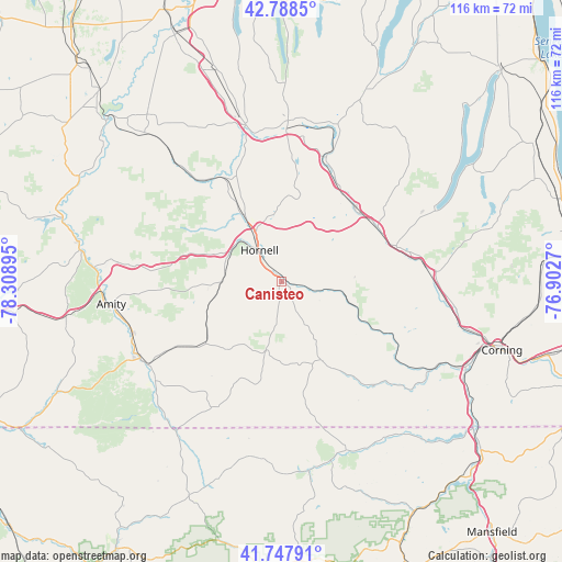 Canisteo on map