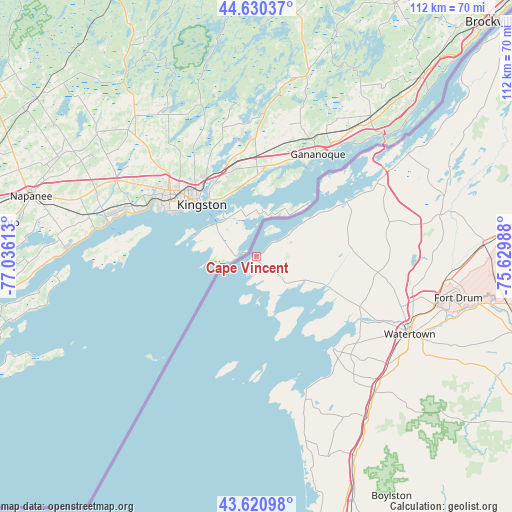 Cape Vincent on map