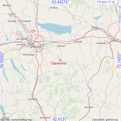 Cazenovia on map