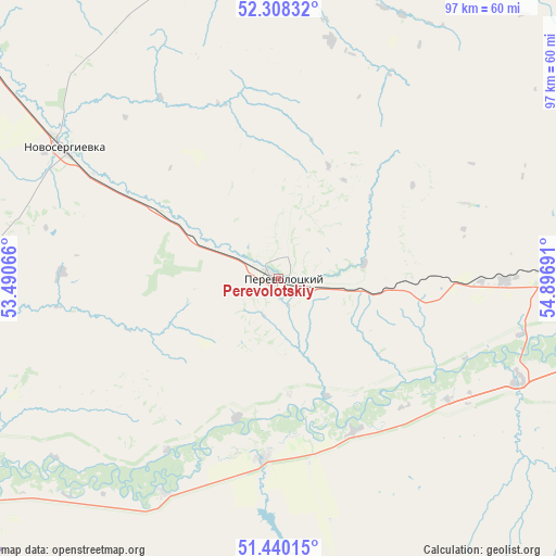 Perevolotskiy on map