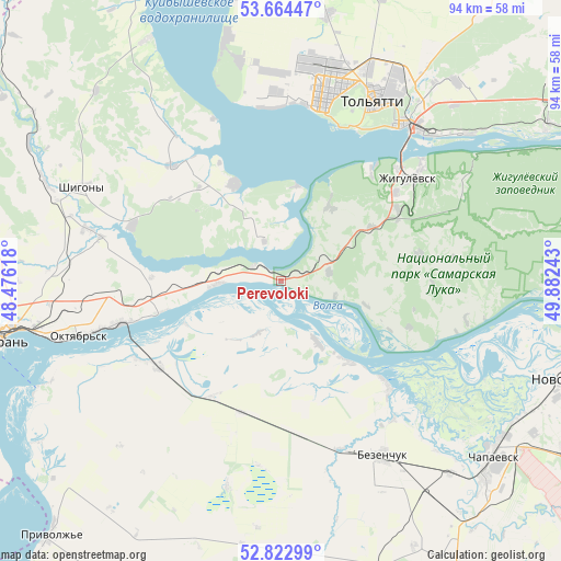 Perevoloki on map