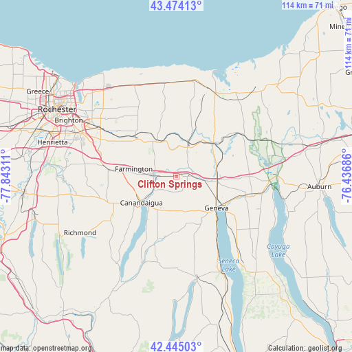 Clifton Springs on map