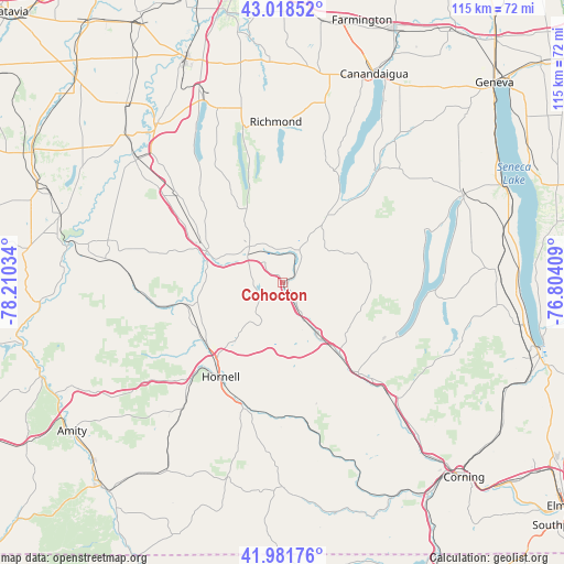 Cohocton on map