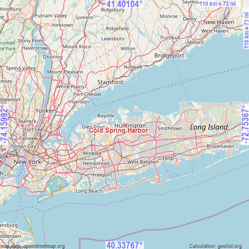 Cold Spring Harbor on map