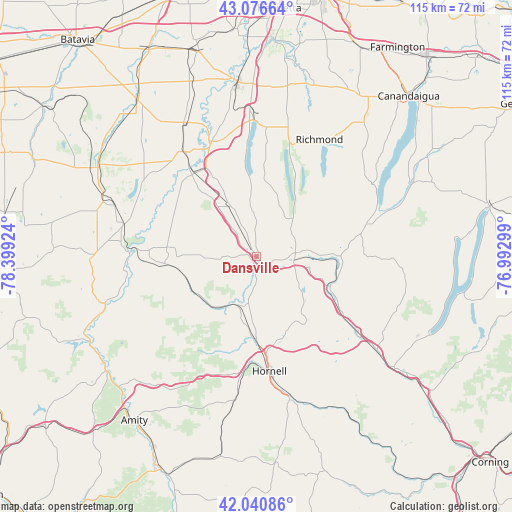 Dansville on map