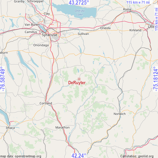 DeRuyter on map