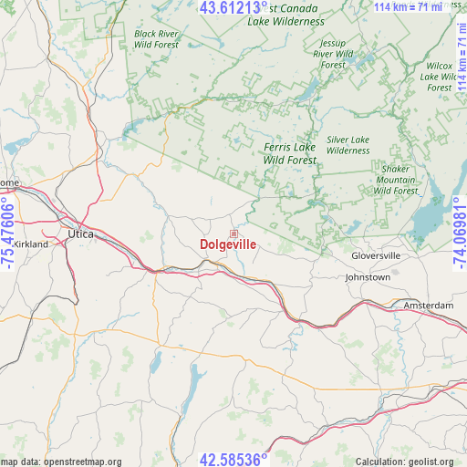 Dolgeville on map
