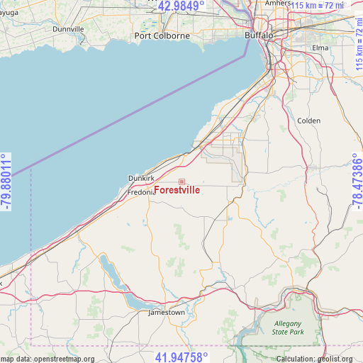 Forestville on map