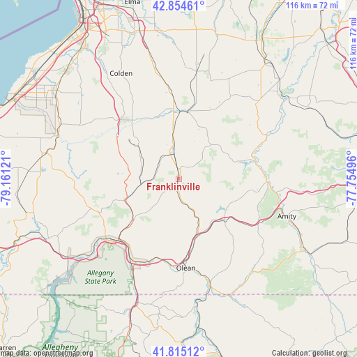 Franklinville on map