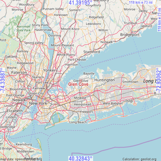 Glen Cove on map