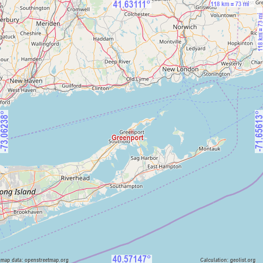 Greenport on map