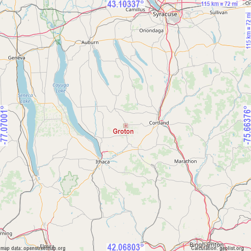 Groton on map
