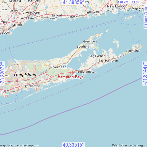 Hampton Bays on map