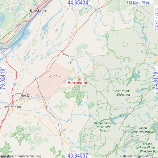 Harrisville on map