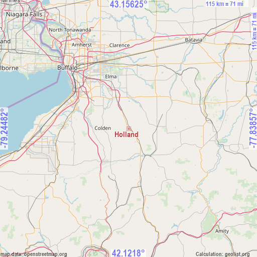 Holland on map