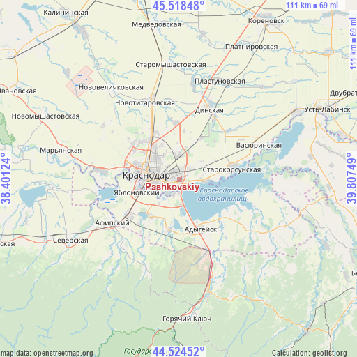 Pashkovskiy on map
