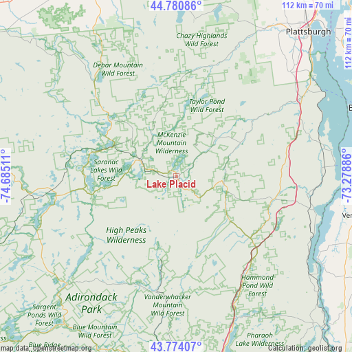 Lake Placid on map