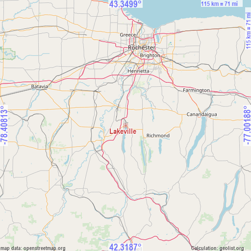 Lakeville on map