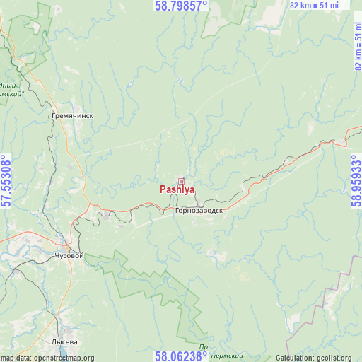 Pashiya on map