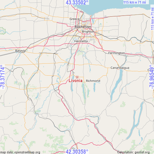 Livonia on map