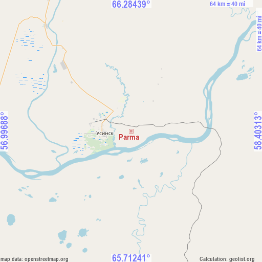 Parma on map