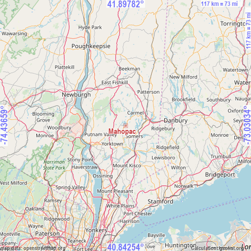 Mahopac on map