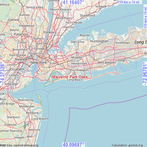 Malverne Park Oaks on map