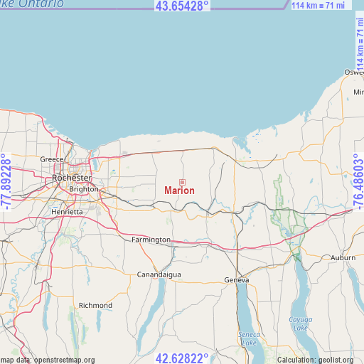 Marion on map