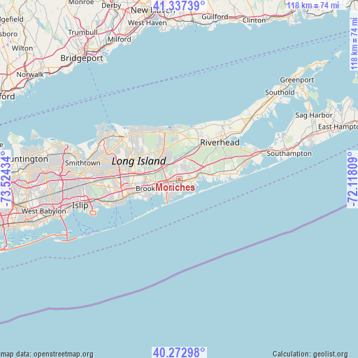 Moriches on map