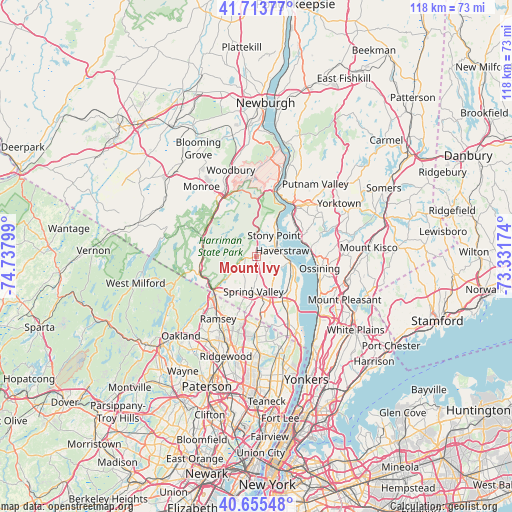 Mount Ivy on map