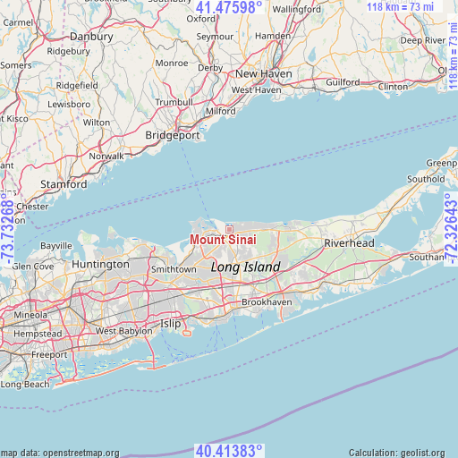 Mount Sinai on map