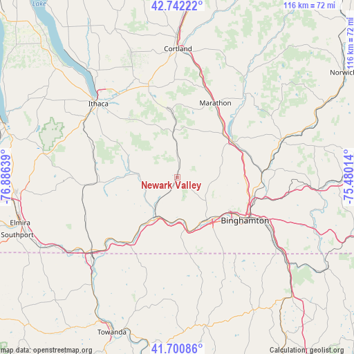 Newark Valley on map