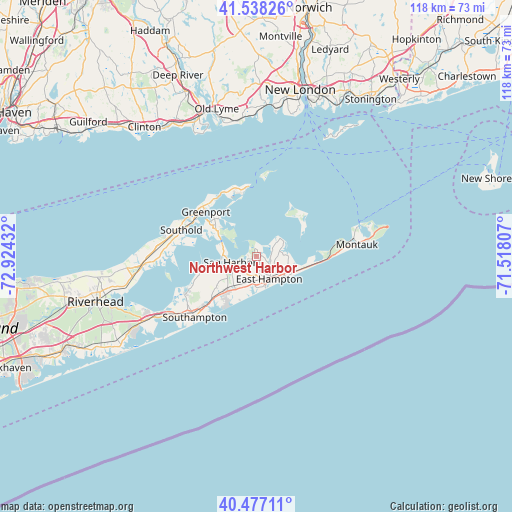 Northwest Harbor on map