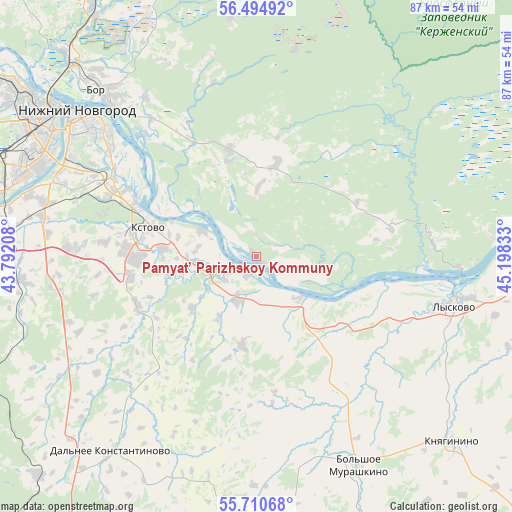 Pamyat’ Parizhskoy Kommuny on map