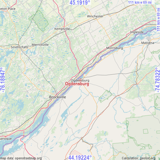 Ogdensburg on map