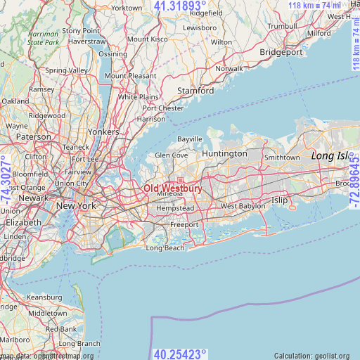 Old Westbury on map