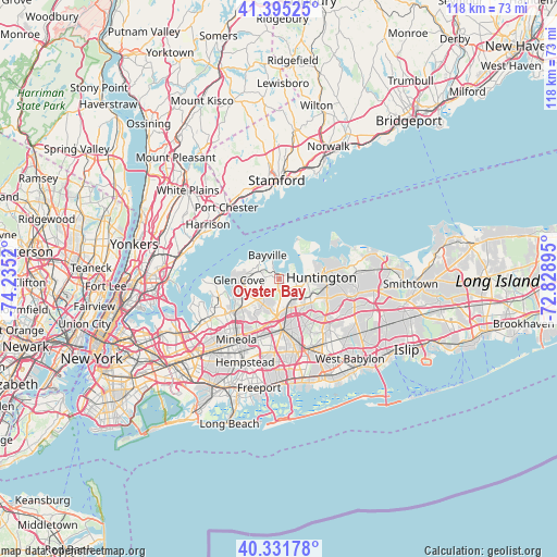 Oyster Bay on map