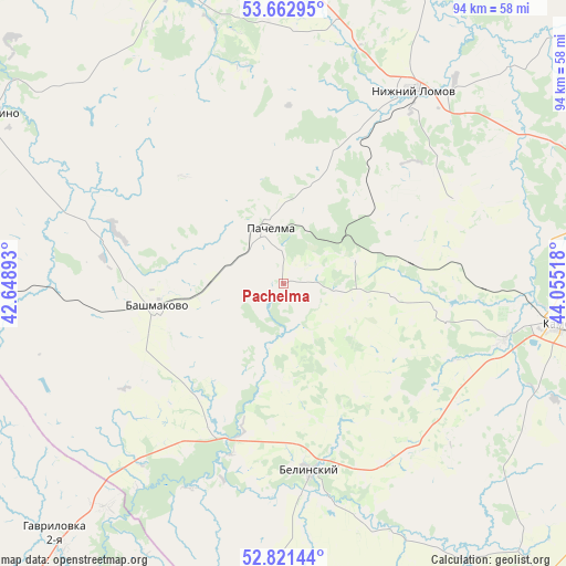Pachelma on map