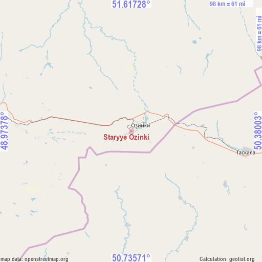 Staryye Ozinki on map