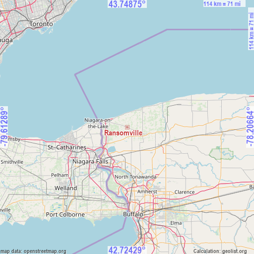 Ransomville on map