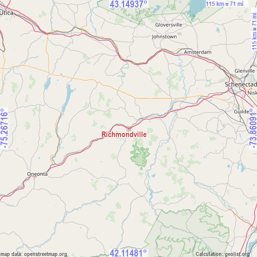 Richmondville on map