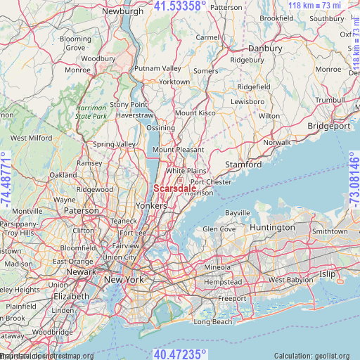 Scarsdale on map