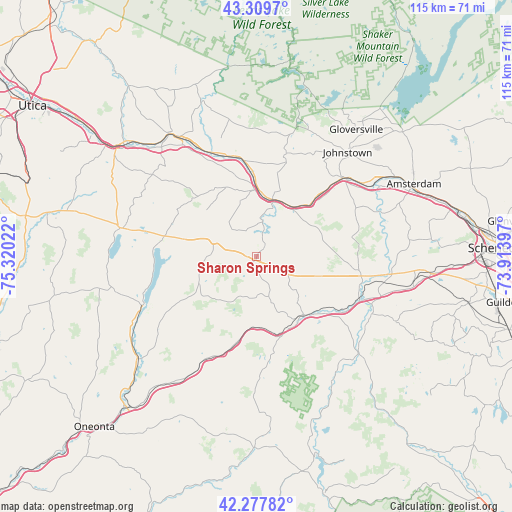 Sharon Springs on map