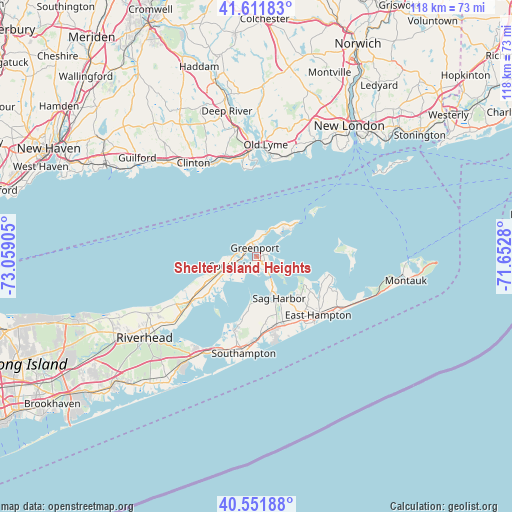 Shelter Island Heights on map